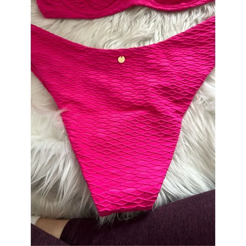Victoria secret pink bikini 34B top medium bottom no padding on the bra nwt - Image 4
