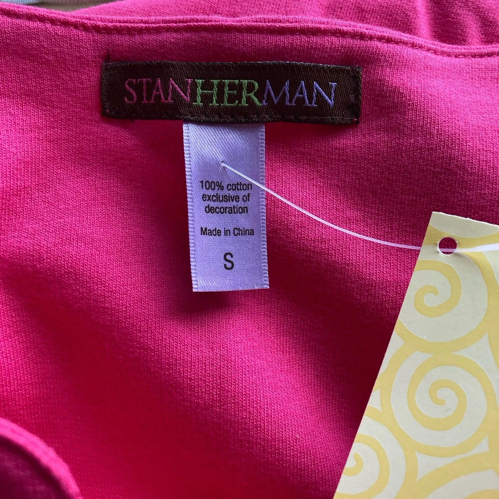 Stan Herman Sweater Knit Tunic Legging Lounge Set S Embroidered Resort Vacation Pink - Image 7