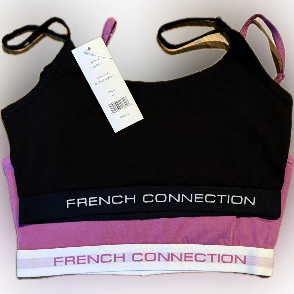 FCUK French Connection Crop Top Bralette Set - Image 2