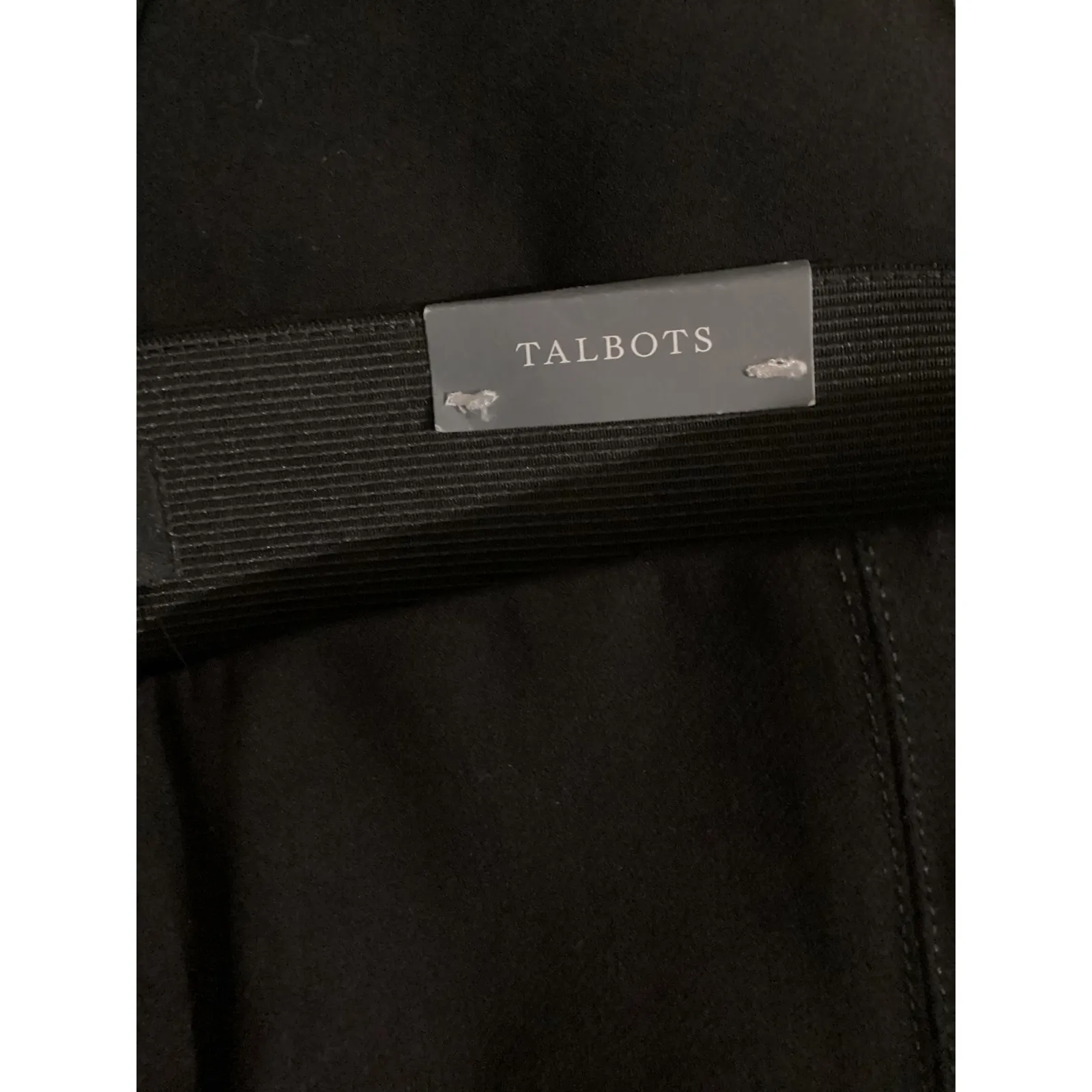 Talbots Portland Pant Black Straight Leg Ankle Length Elastic Waist Size 12 - Image 5
