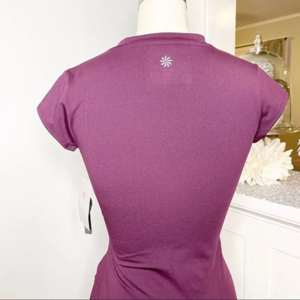 Athleta V-Neck Wrap Dress Purple Athletic Sporty NWT - Image 6