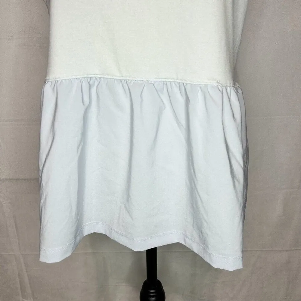 Under Armour Golf Collared Sleeveless Shirts HeatGear Light Blue Peplum Sz L NEW - Image 3