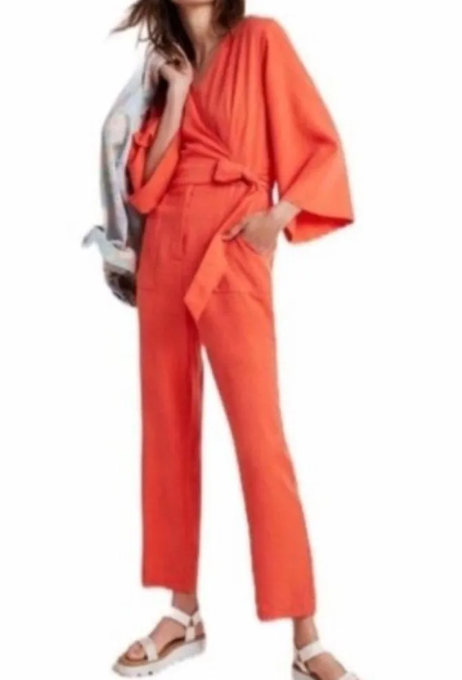 • Anthropologie • NWOT Amadi Women’s Coral Jumpsuit Size Small - Image 9