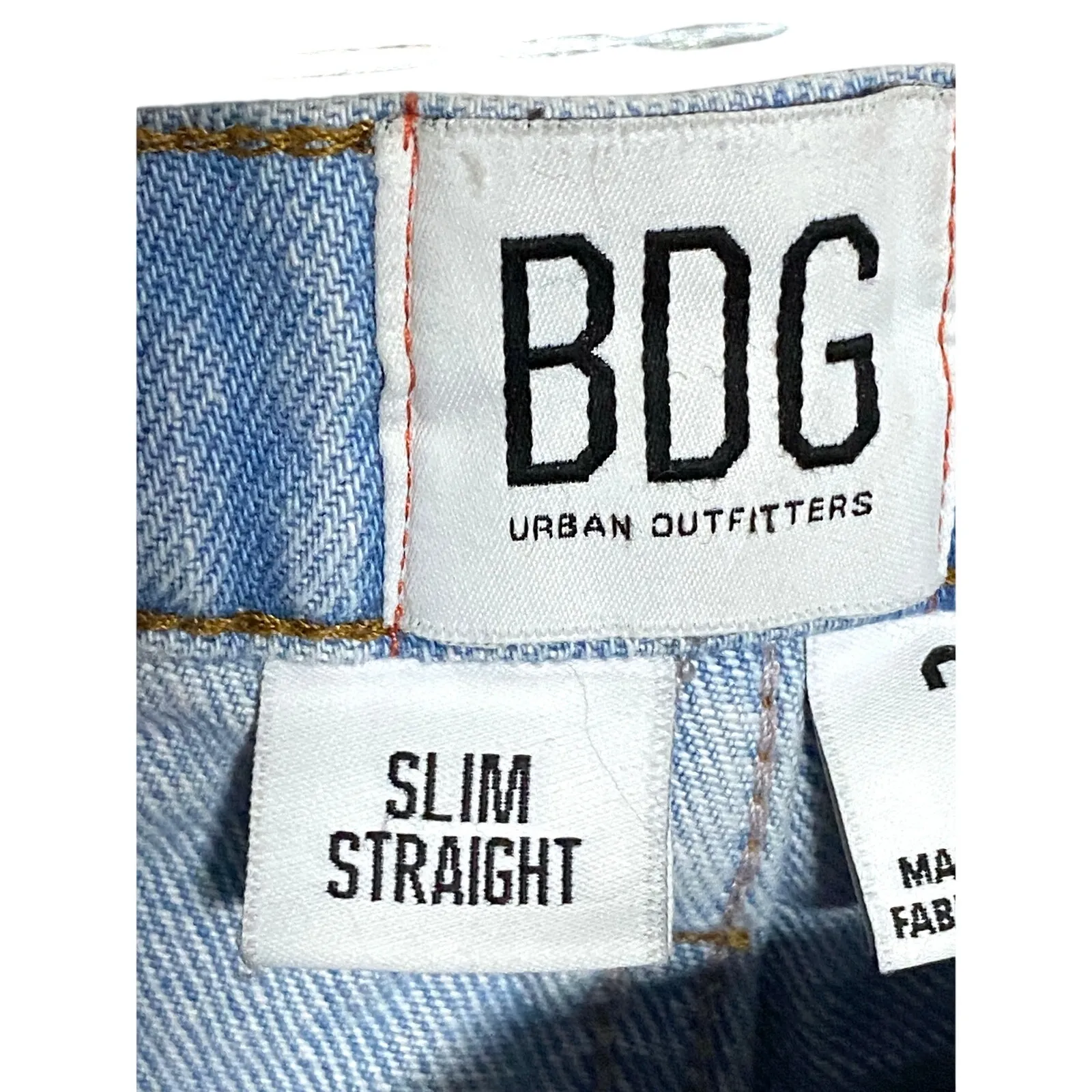 BDG Urban Outfitters Jeans Slim Straight Womens 26 Button Fly Distressed Ripped - Image 8