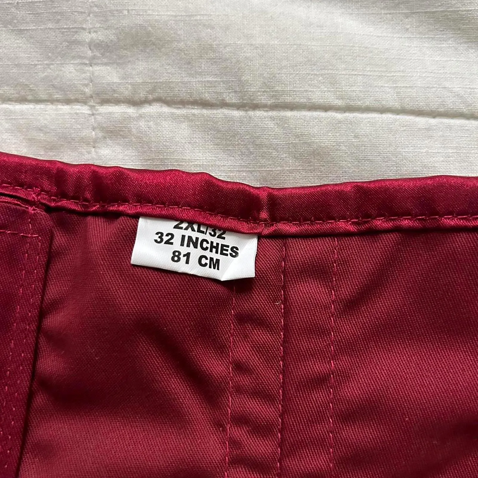 Red corset top with black lace up back Size XXL - Image 4