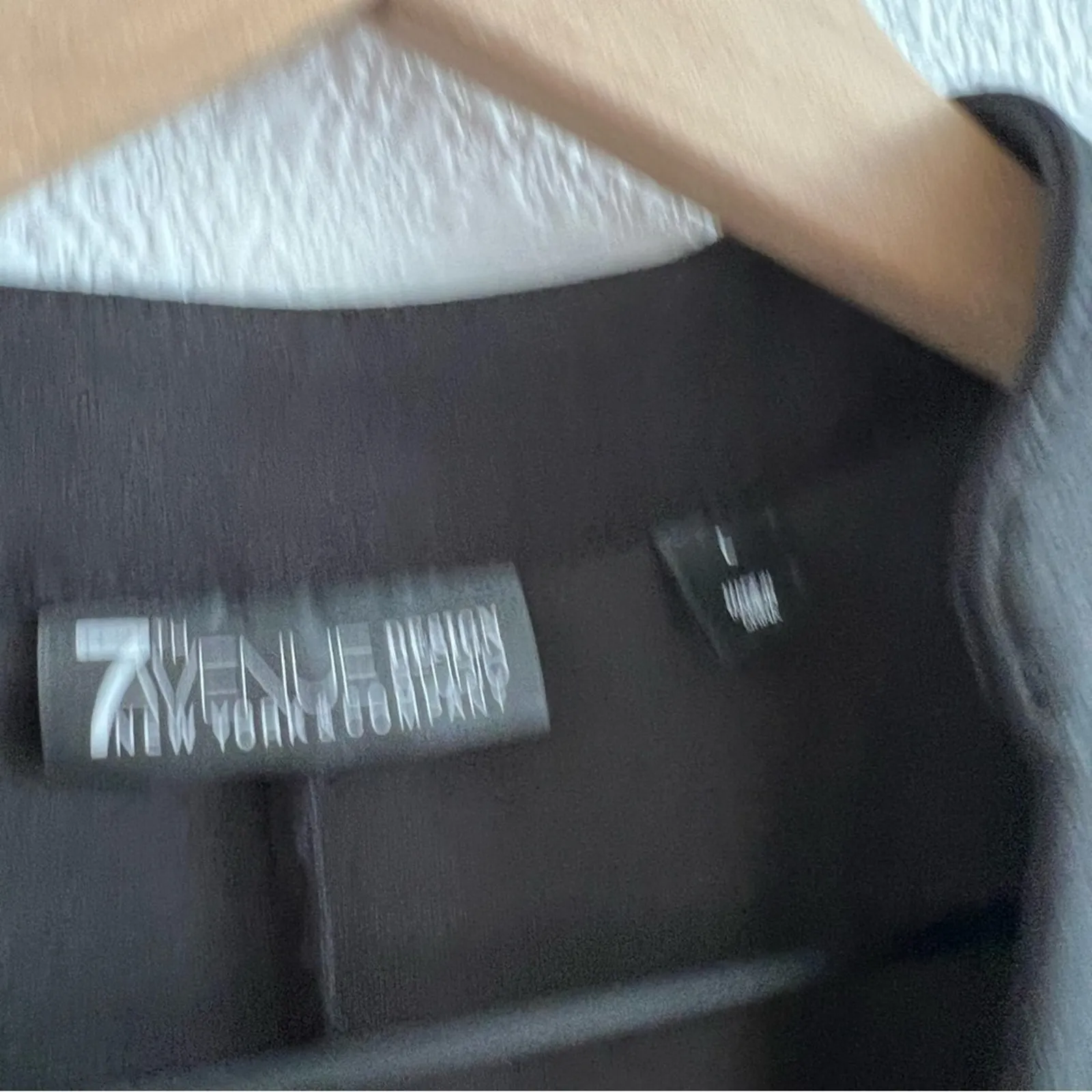 New York & Company 7th Avenue Design Studio Black Ruffle Sleeve Blouse Top Shirt Size L - Image 3