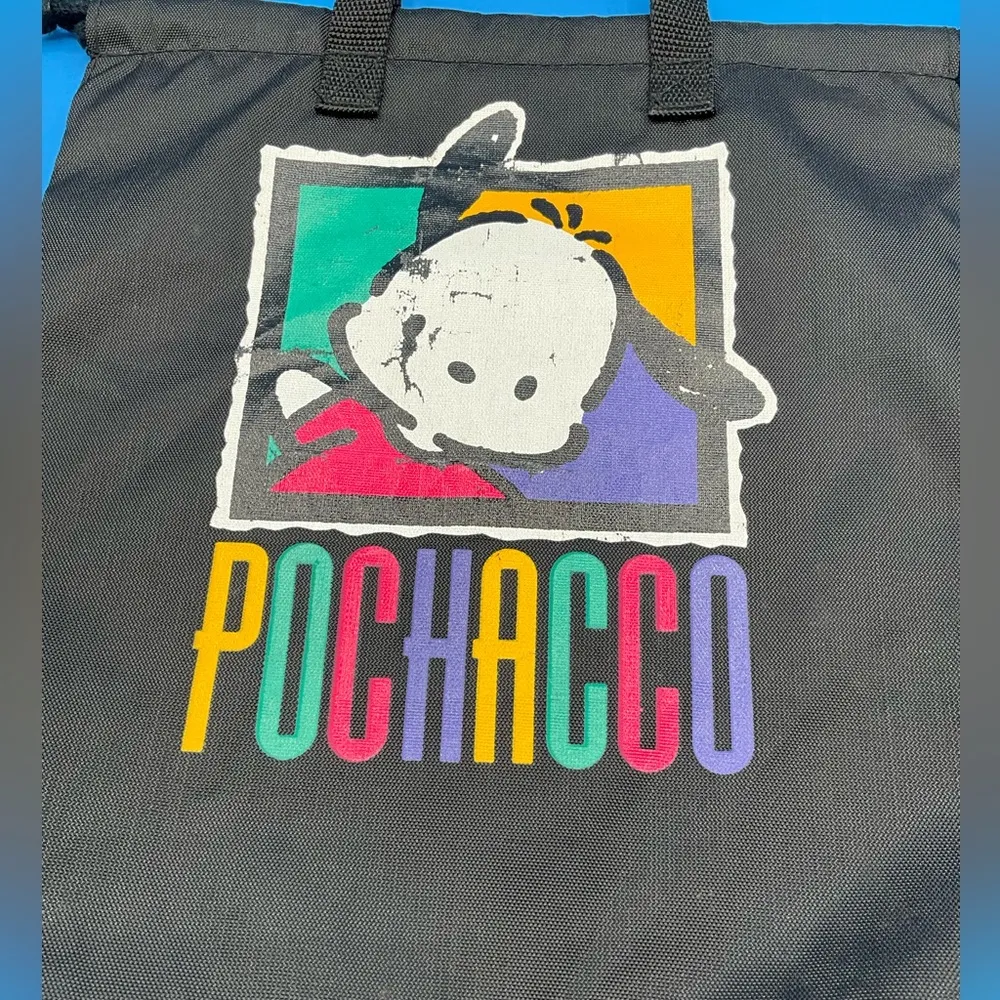 A Adorable Small Vintage Sanrio 1994 Pochacco Large Nylon Tote - Image 2