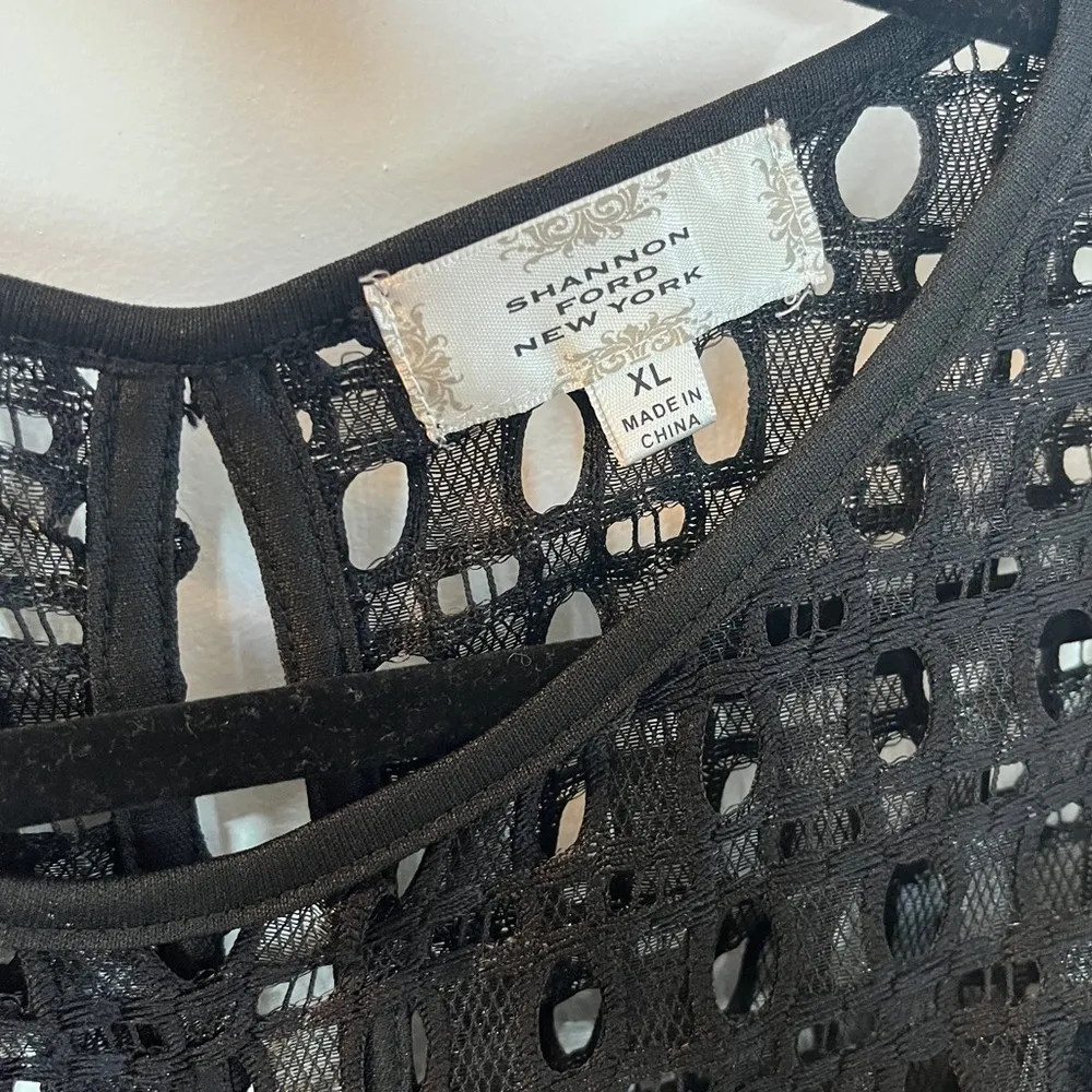 Shannon Ford Black Sleeveless Blouse Size XL - Image 3