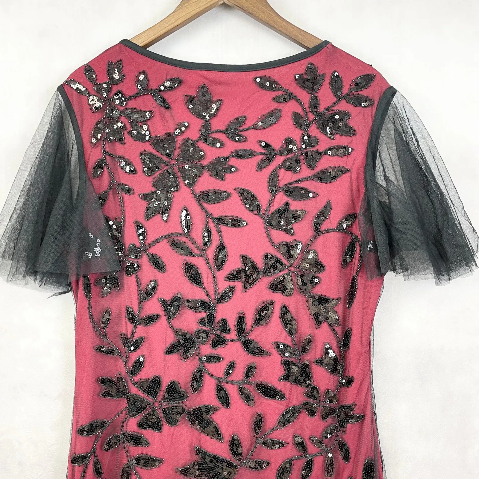 Art Deco Womens Sequin Mesh Maxi Dress XXXL Gatsby Roaring 20s Costume Cosplay Red Size undefined - Image 6