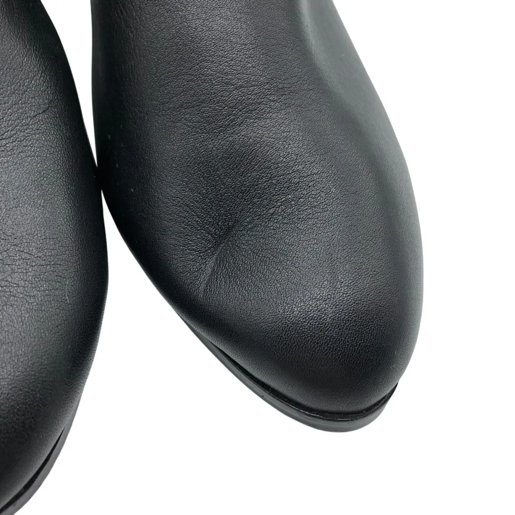 Kelsi Dagger Womens Mules Block Heel Leather Slip On Pointed Toe Black Size 9 - Image 3