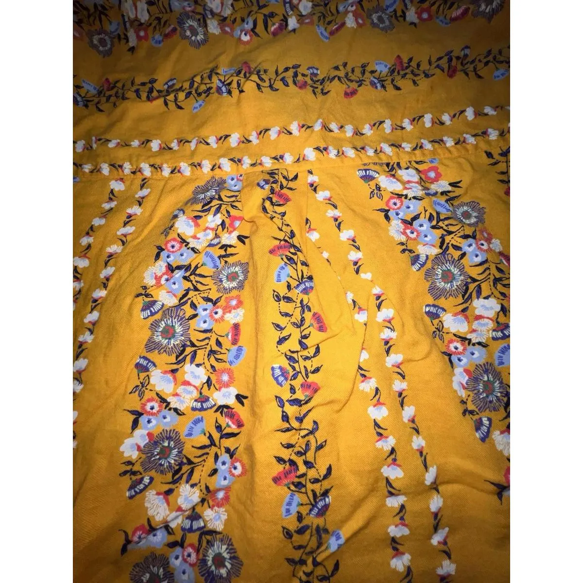 Old Navy Yellow Floral Tunic Women’s Small 100% Cotton Boho Cottagecore Blouse - Image 13