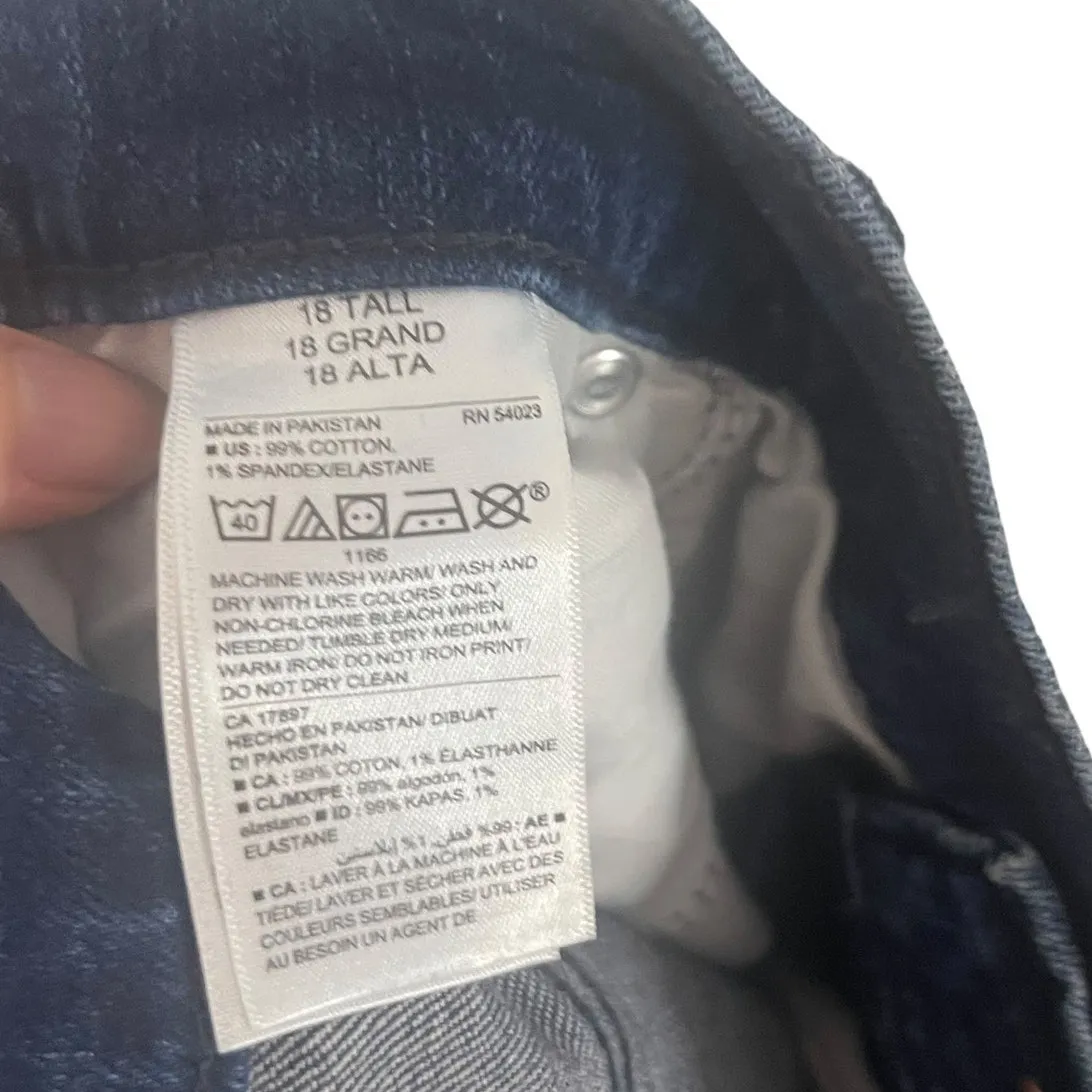 Old Navy Women's Plus Size 18 Tall Dark‎ Wash Flare High Rise Jeans - Image 7