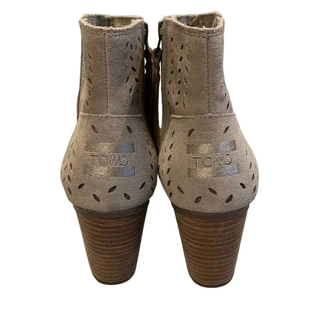 TOMS Majorca Perforated Suede Bootie, Sz 8 - Image 6