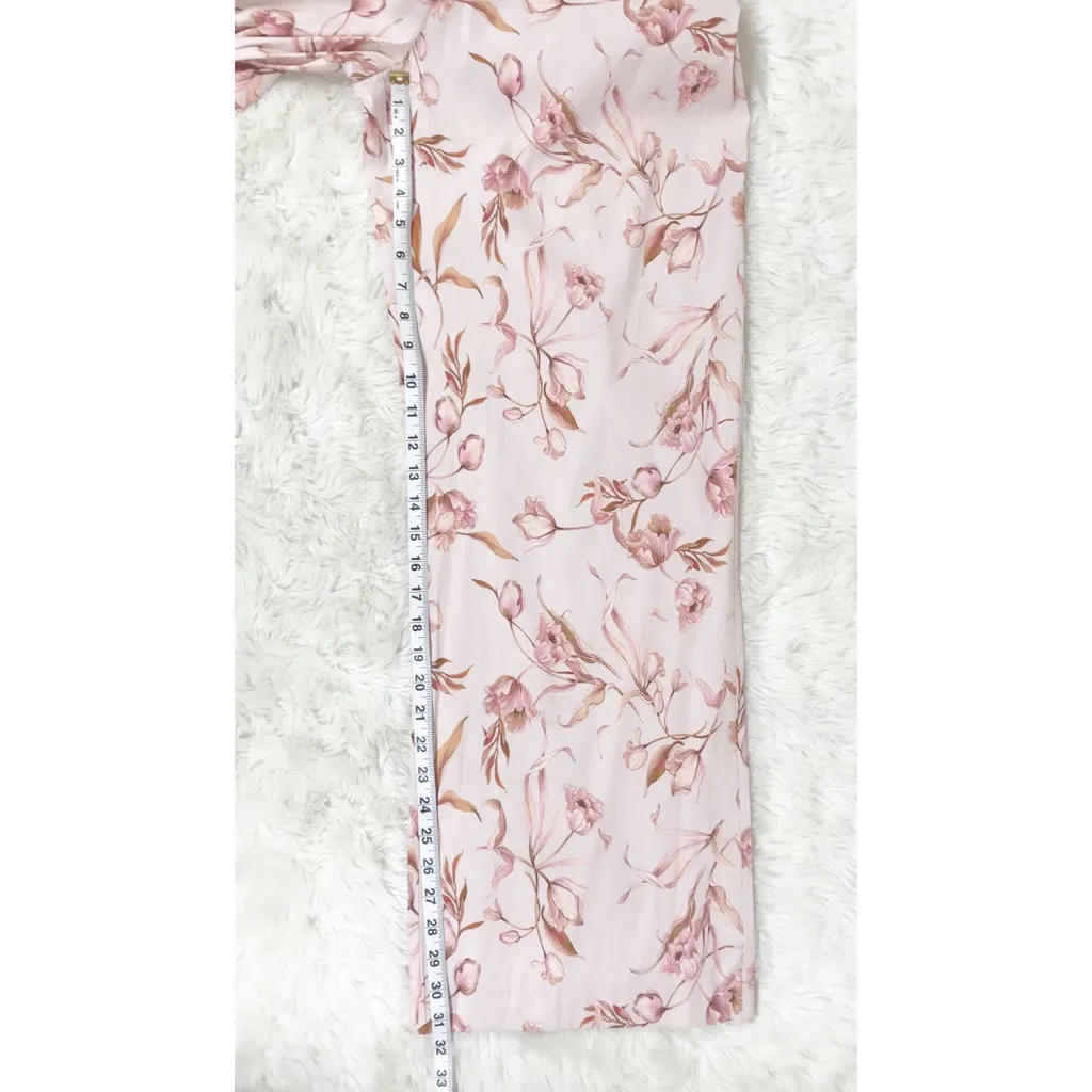 ANTONIO MELANI Pink Floral One‎ Shoulder Jumpsuit Linen Blend Belted Size 10 New - Image 13