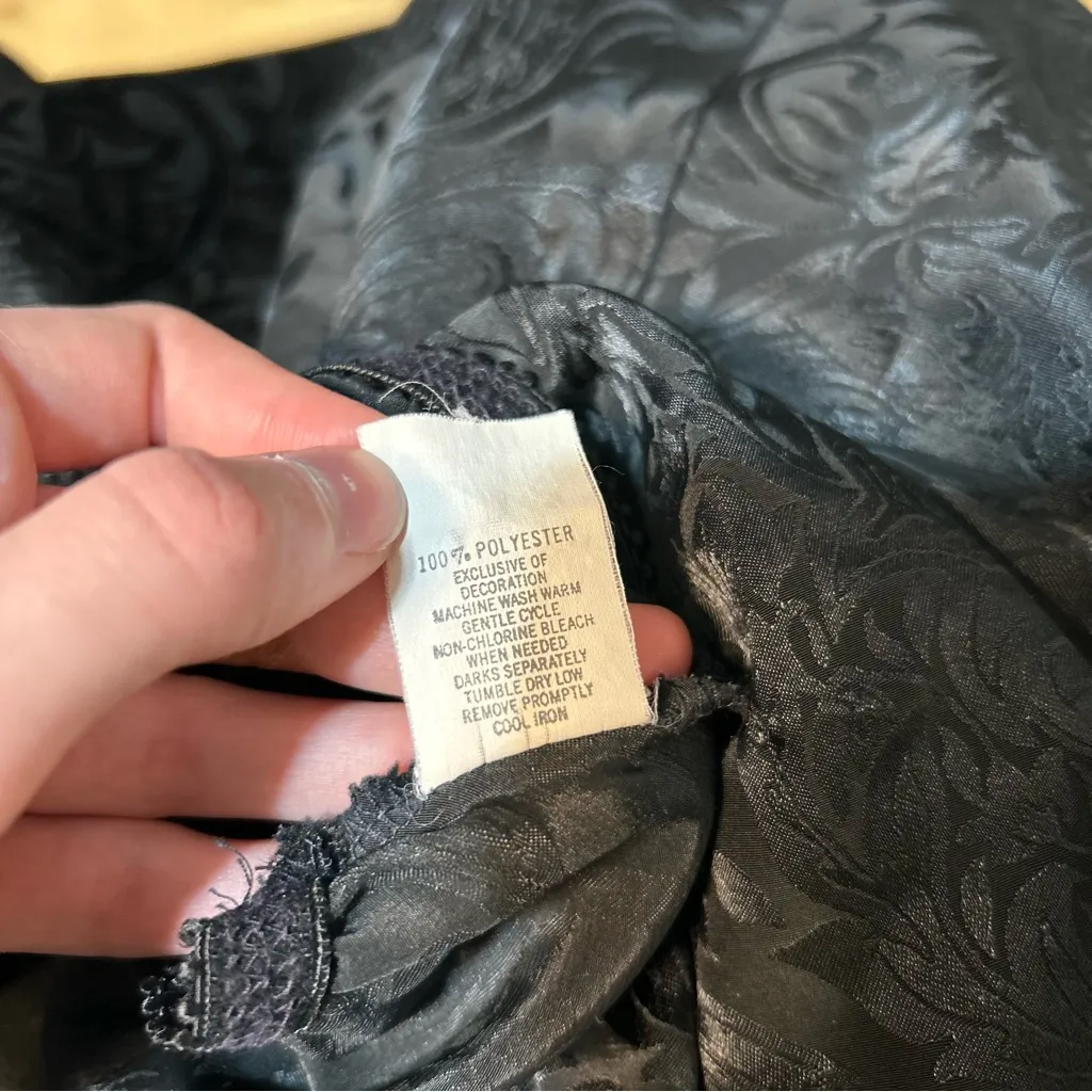 Vintage Lucie Ann II Black Lace Slip Skirt Dark Romantic Whimsigoth Fairy Witchy Size M - Image 6