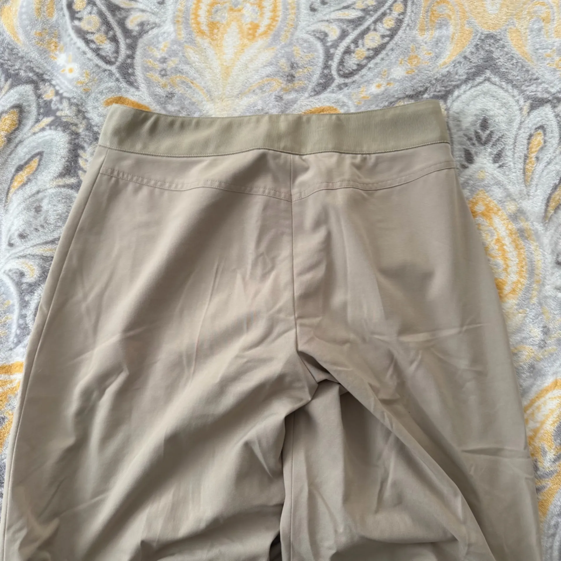 Nordstrom Elie Tahari beige pleated wide leg trouser pants size 6 - Image 4