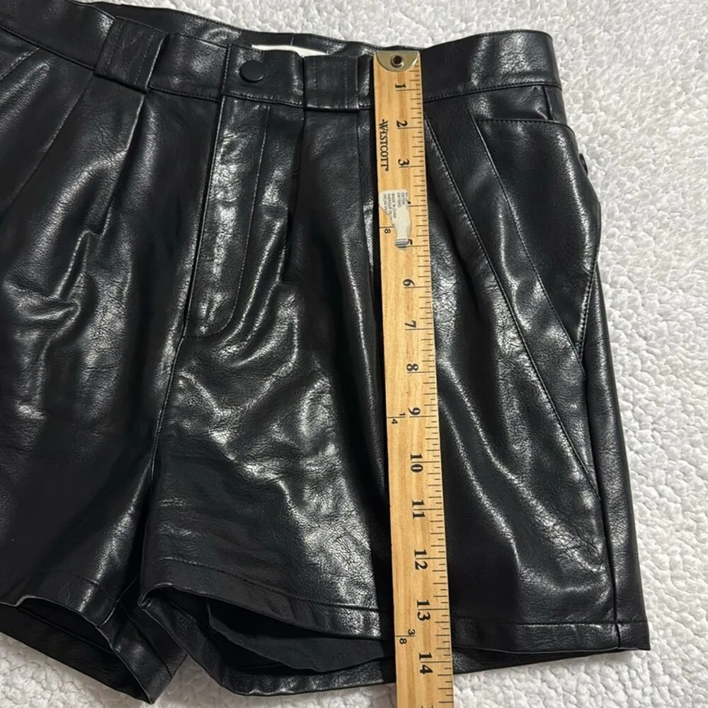 Molly Bracken size small black faux leather shorts clubbing shiny party wear - Image 5