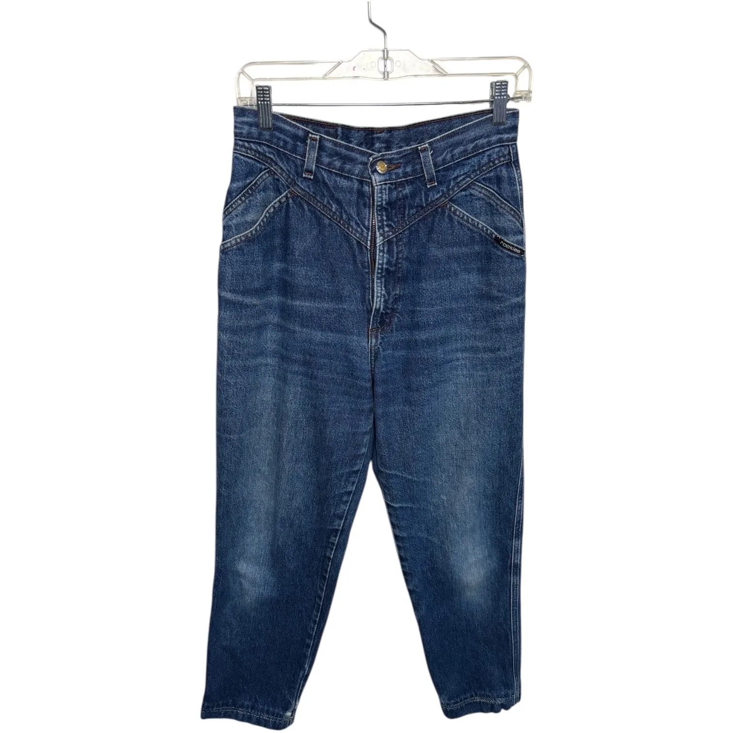 Vtg Rocky Mountain Jeans Womens High Rise Denim Sz 28" x 28 Bareback 90s Tapered - Image 2