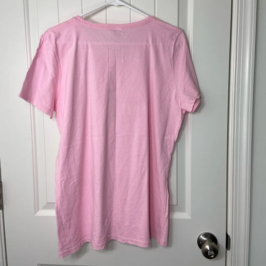 NWOT Fruit of the Loom women’s pink queen‎ happy birthday celebration tshirt XL - Image 4
