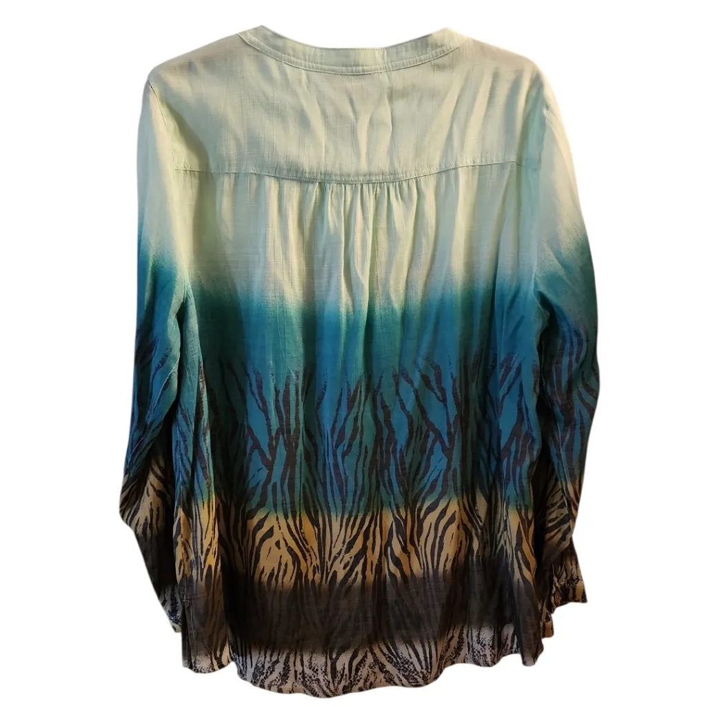 Multiples  Animal Print Blouse Size XL - Image 2