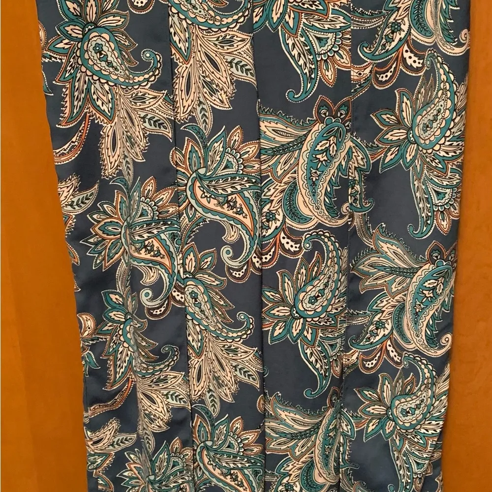 JM Sports Wear Women Paisley Harem style pants Sz M Blue Size M - Image 4
