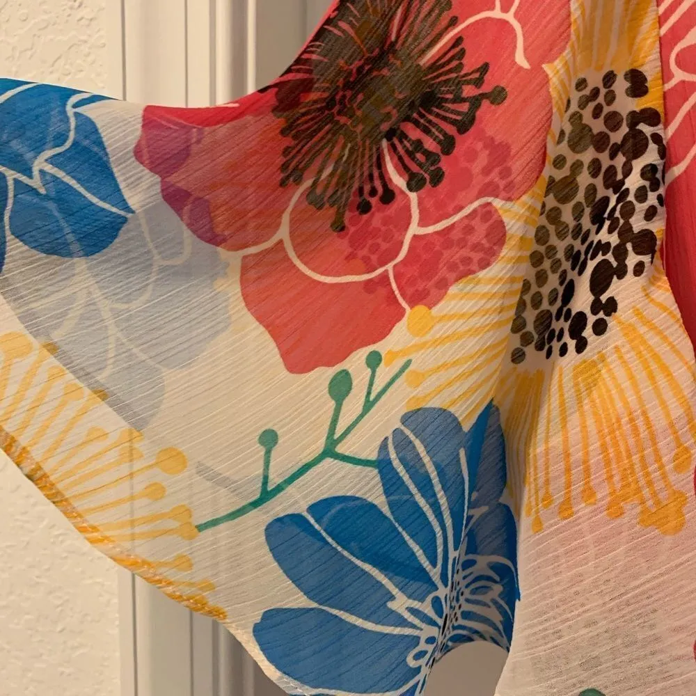 Bar III Macy’s Floral Summer Dress Loose Elastic Waist Size Large Lined NWT - Image 5