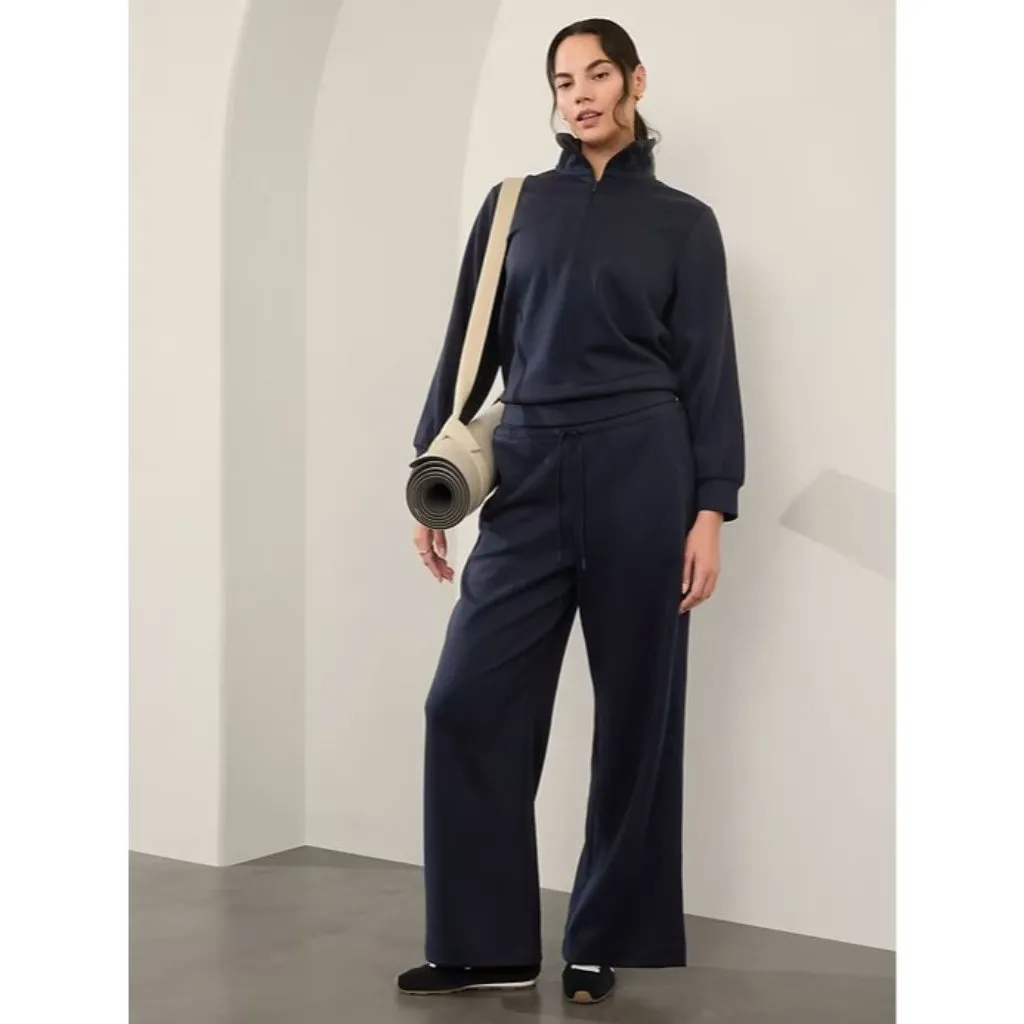 Athleta XS Allure 1/4 Zip Sweatshirt Navy Blue XS - Image 4