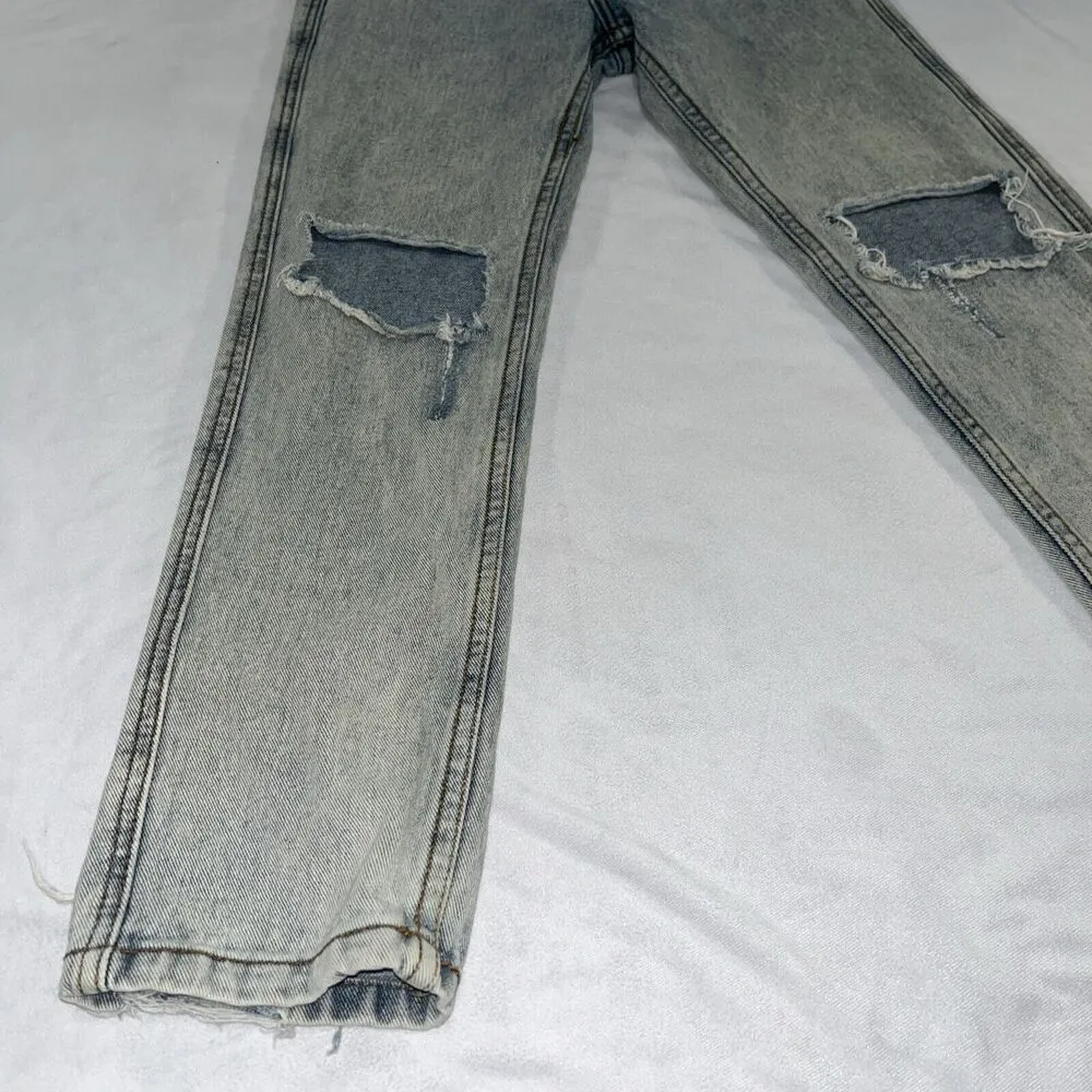 UNIF Size 24 Jeans Retro Old School Heavy Denim Distressed Boyfriend Destroyed - Image 2