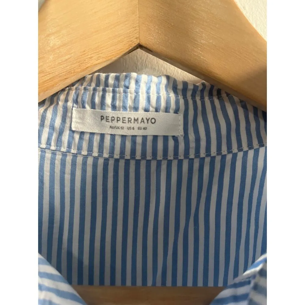 Pepper mayo long sleeve button up blue size large 12 - Image 3