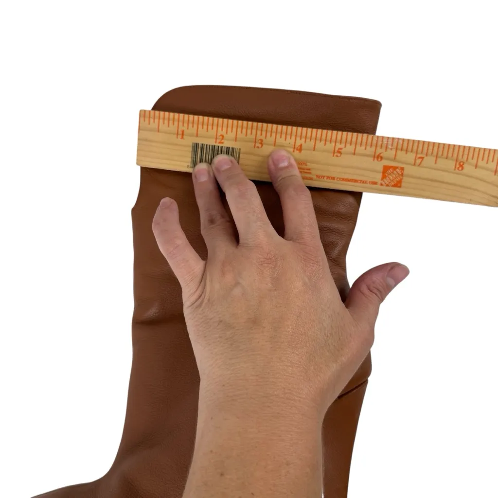 Raye REVOLVE  Austine Brown Leather Shearling Fold Over Stiletto Booties Size 9 - Image 14