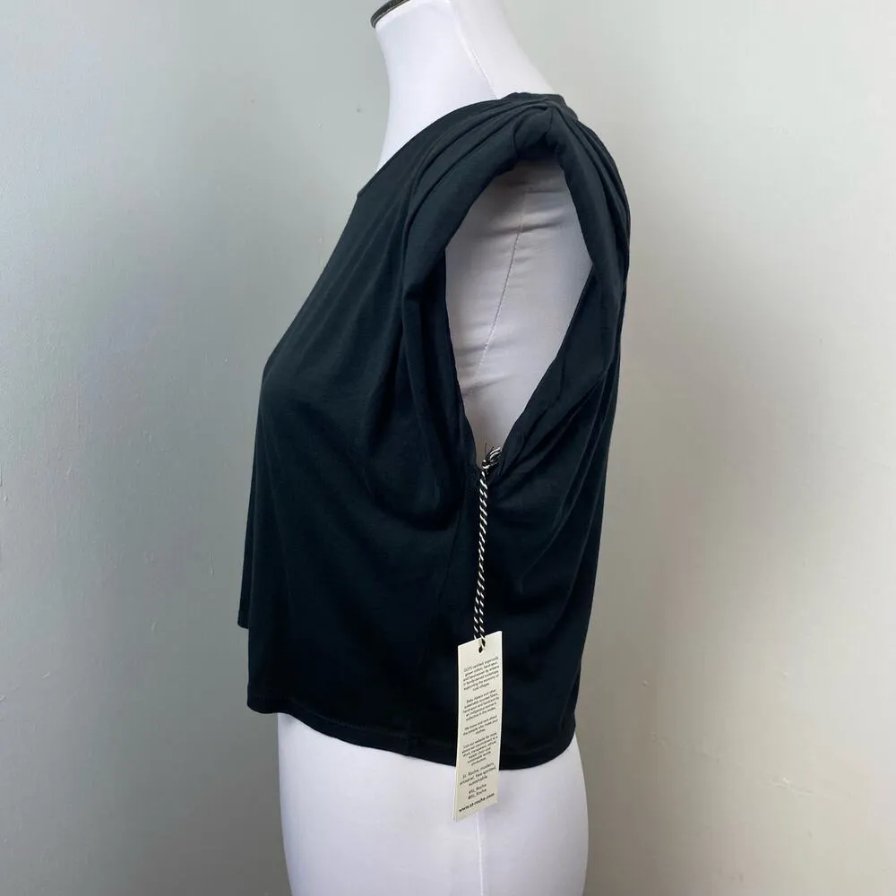 St. Roche Black Echo Cropped Muscle Tee Medium - Image 7