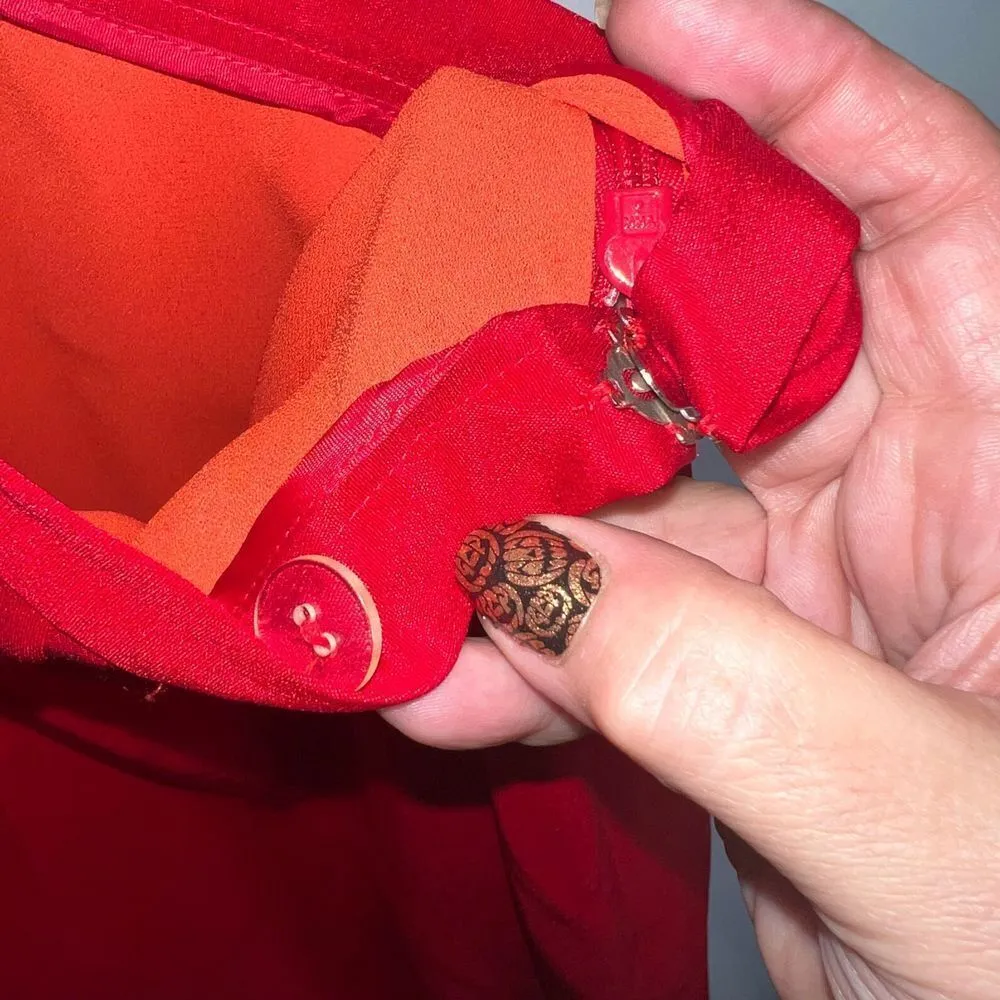 Josephine Chaus Collection Vintage Two Tone Layered Silk Skirt - Image 10