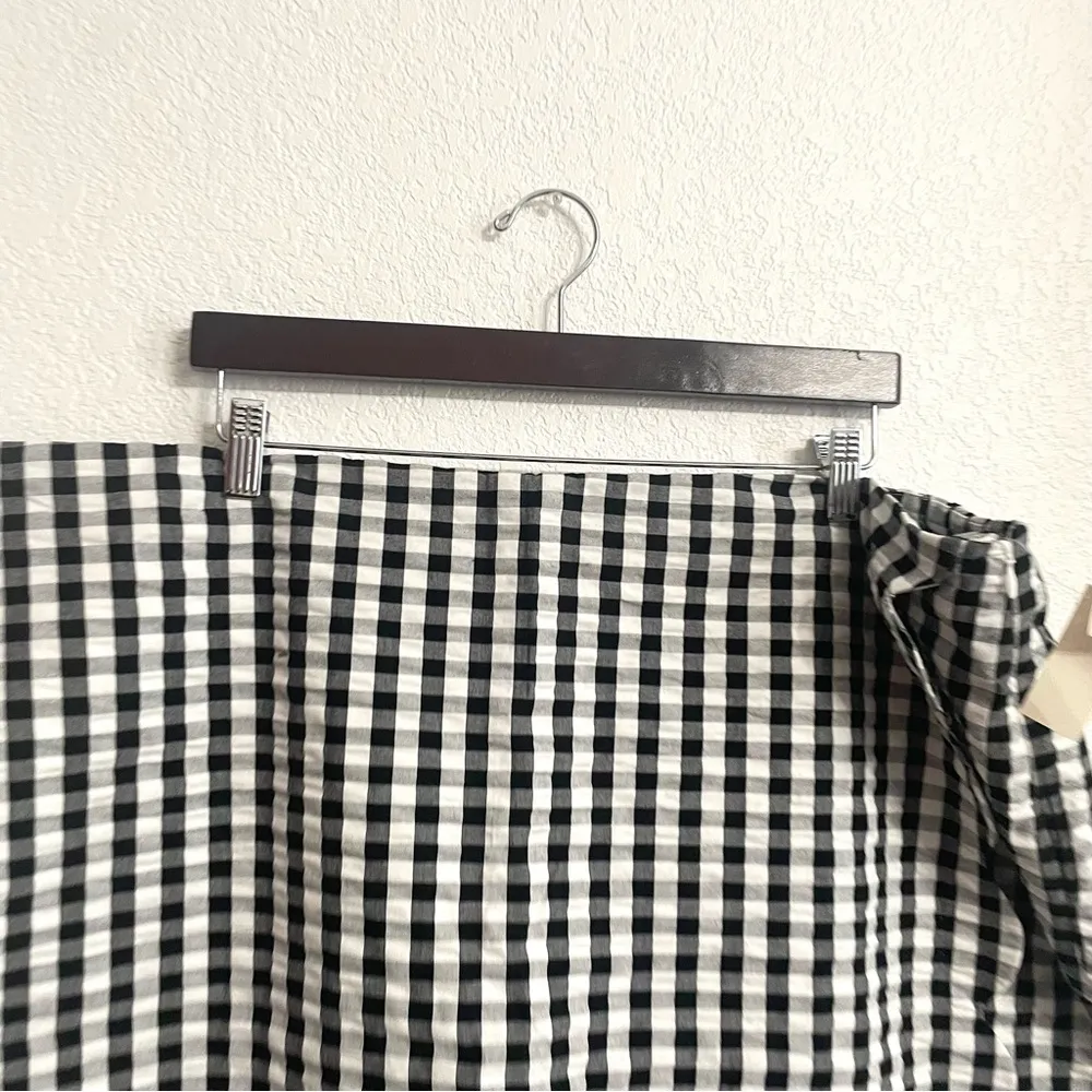 NWT Talbots Womens Skort Skirt Black White Gingham Plaid Scalloped Plus Size 24 - Image 3