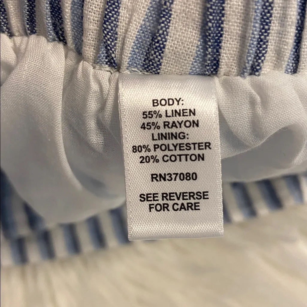 CATO Linen Striped Blue and White Skirt/Skorts size 22/24 brand new length 20” - Image 7