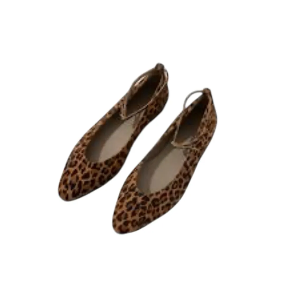 Reden Leopard Print Ankle Strap Ballet Flats Women’s Size 39 / US 8.5 - Image 3