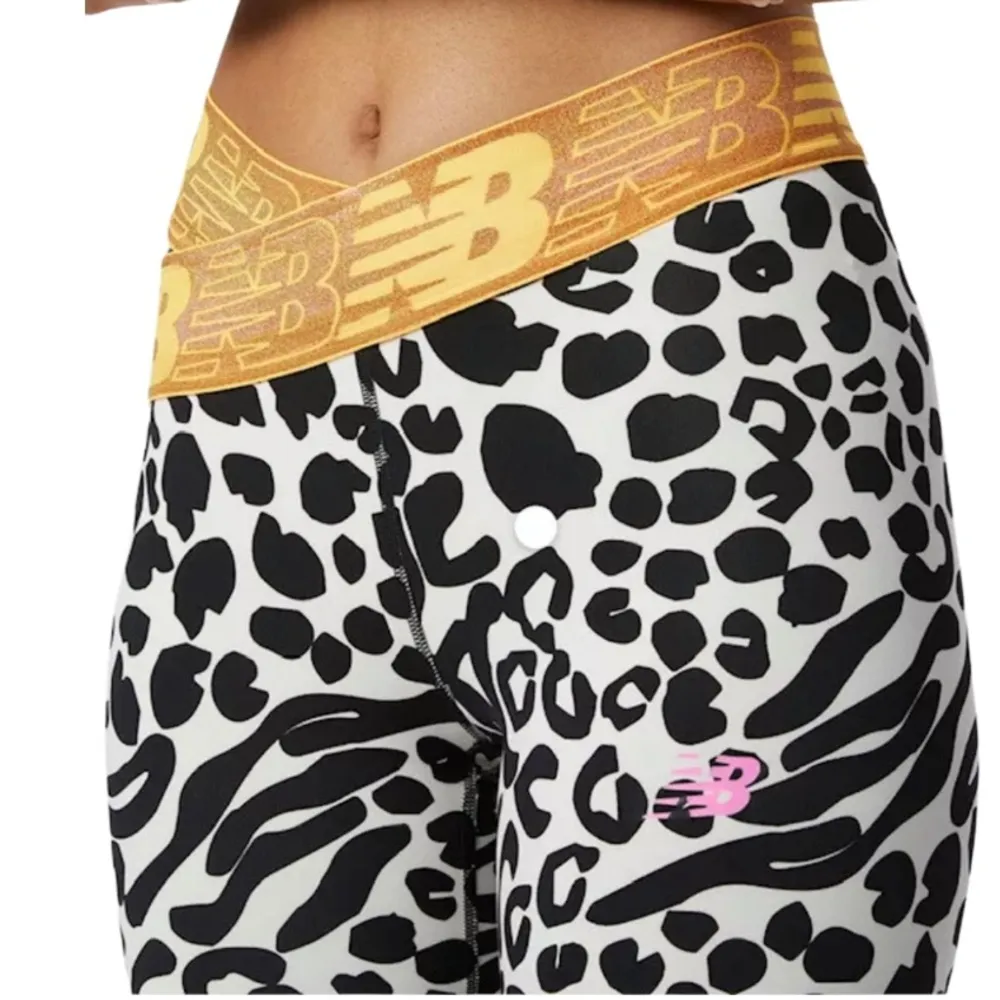 New Balance Relentless Crossover Printed 7/8 Tight - black/white/orange Size S - Image 5