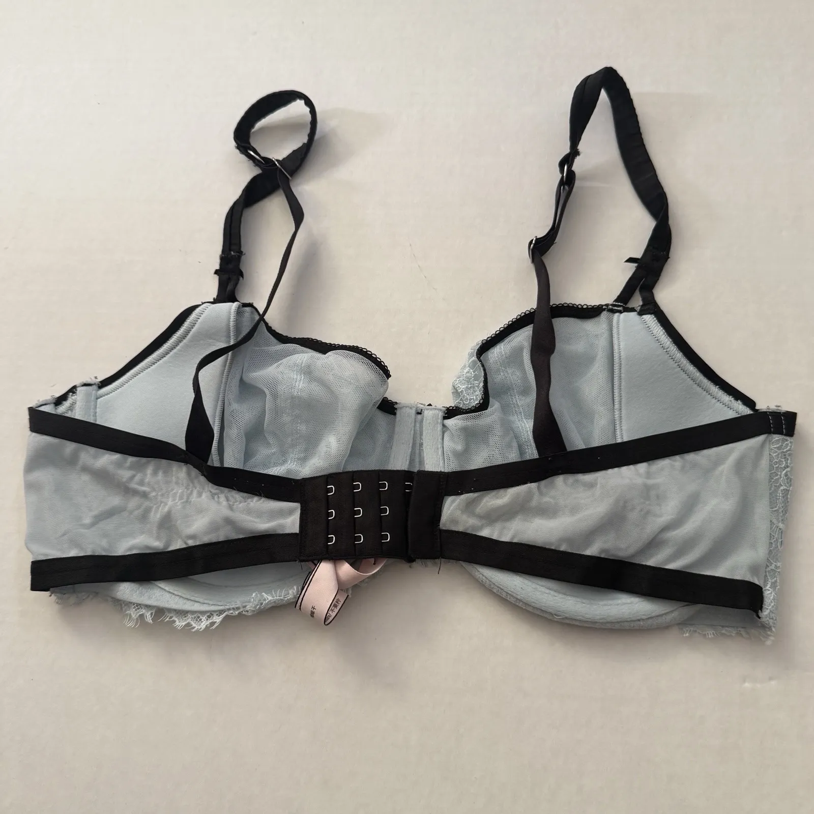 Victoria's Secret Dream Angels Wicked Unlined Balconette Bra‎ Blue Black 38DD - Image 5