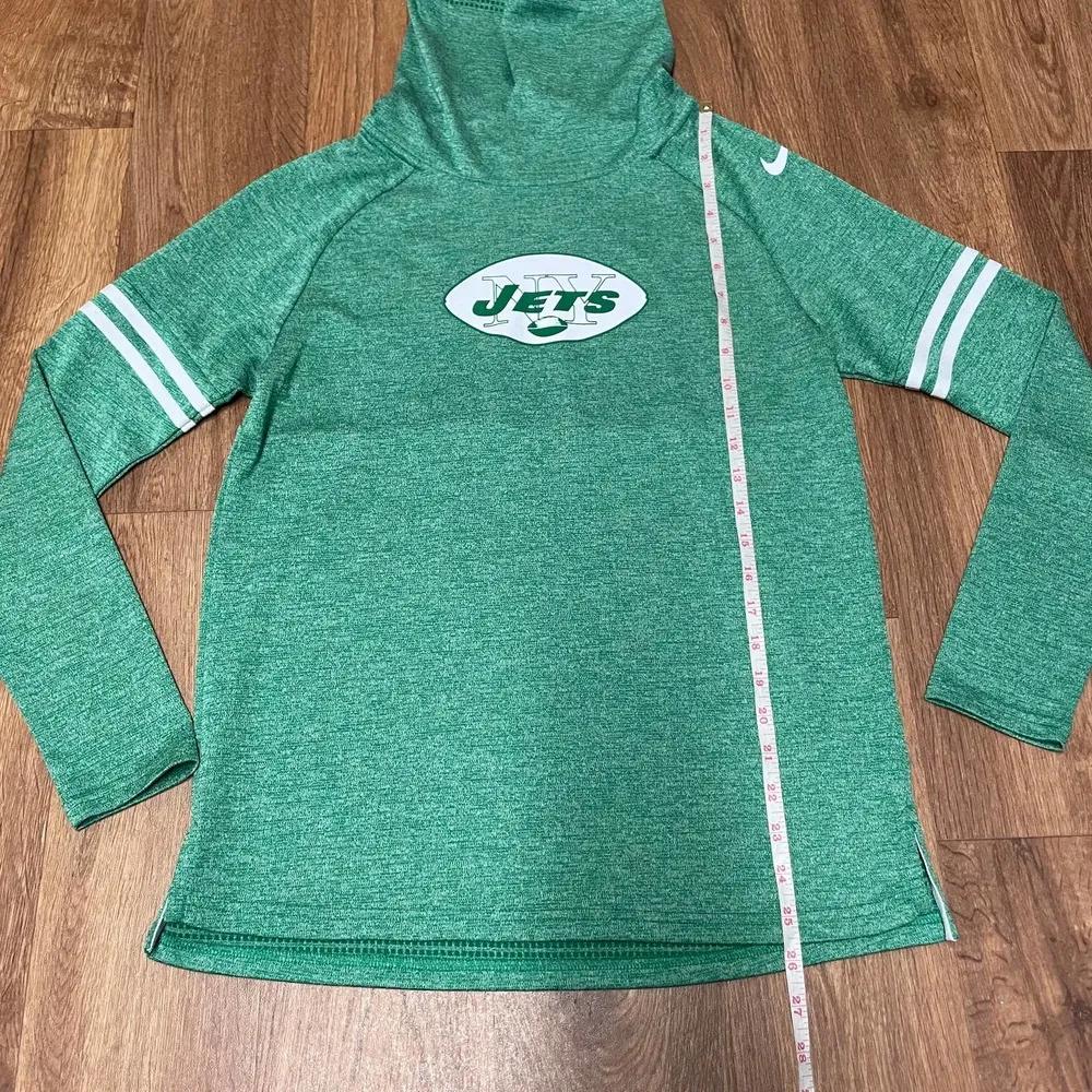 Nike Dri-Fit Women Green Pullover Long Sleeve Mock Neck NFL Team NY Jets Small - Image 9