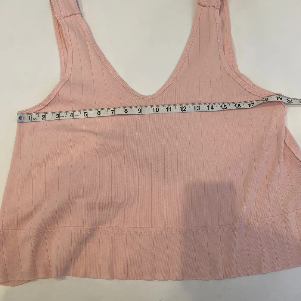 We The Free Pink Free People Knit Cotton Tank Top NWT Sz Sm Relaxed - Image 8