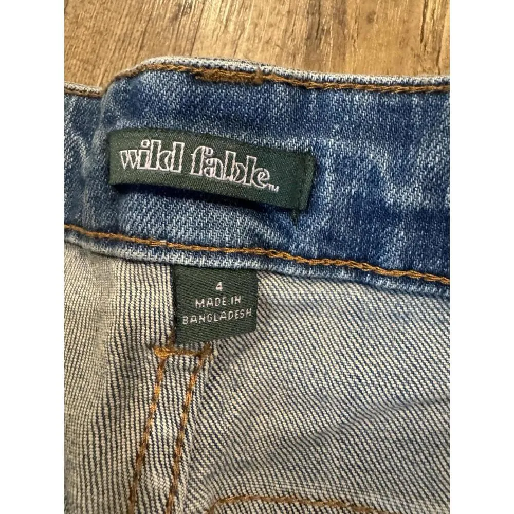 Wild Fable HIGHEST RISE MOM JEAN Size 4 Distressed - Image 3