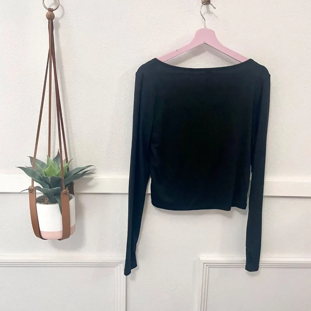 Cycle House Dyna Cross Front Long Sleeve Top Size XL Black - Image 4