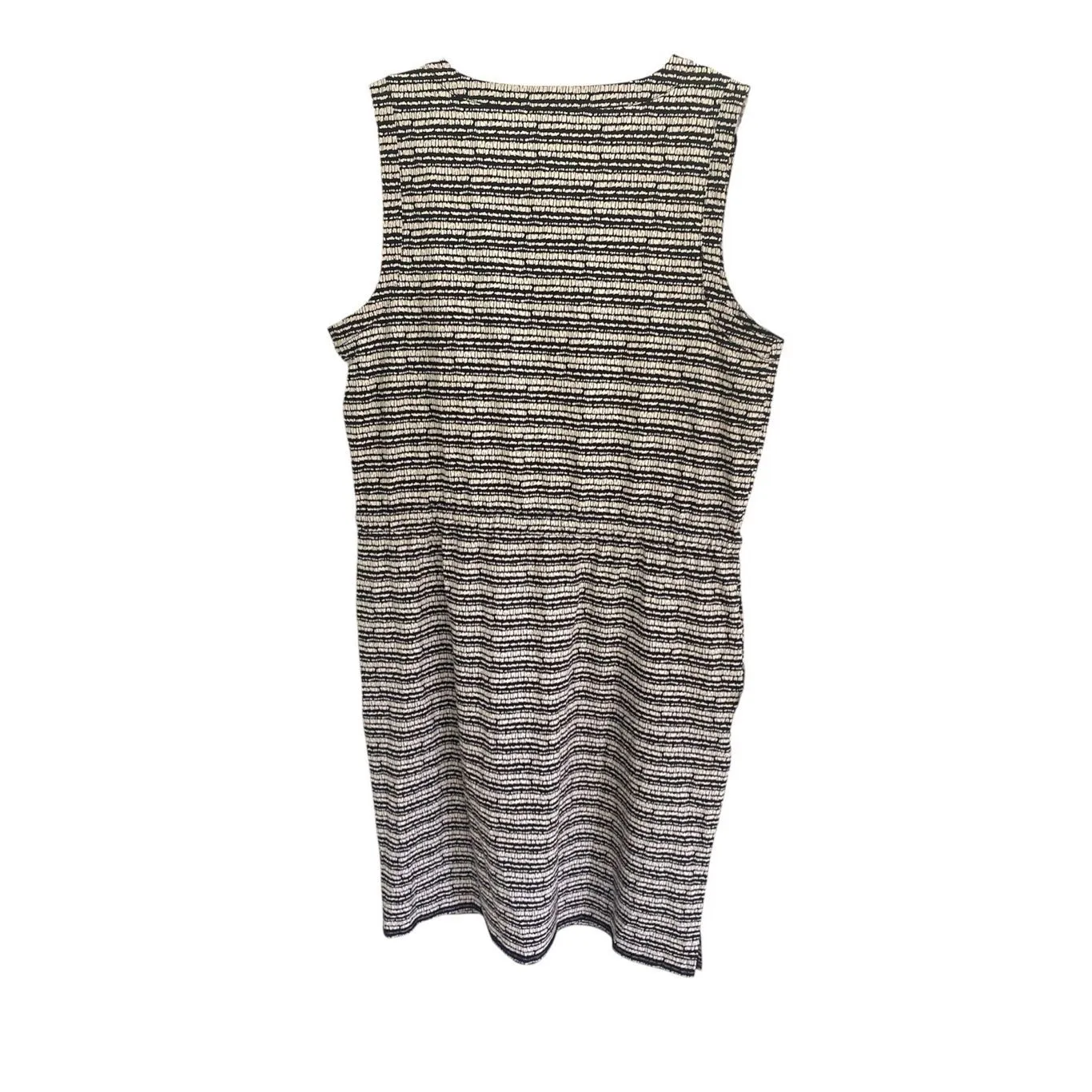 T by Talbots lightweight stretch Sleeveless dress with a dashed line pattern Sz - Image 4