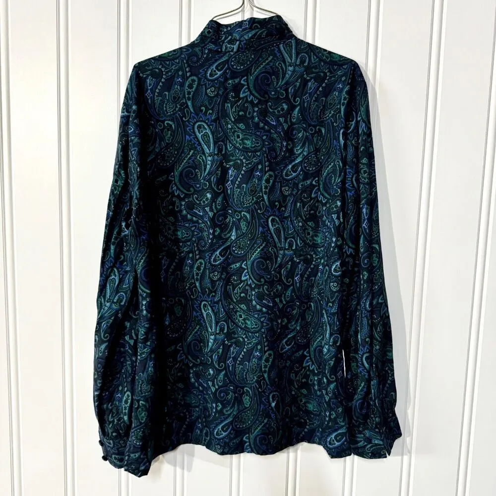 Vintage PENDLETON Women Size 8 Plaid Rayon Skirt and Button Shirt Suit Christmas - Image 6