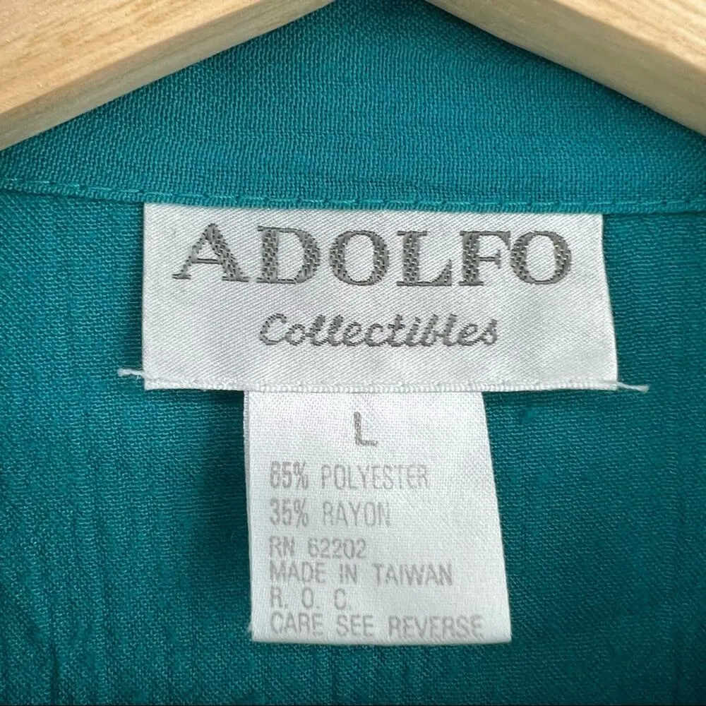 Adolfo LARGE American VINTAGE 80s Blue Country Western Embroidered Skirt Set - Image 6