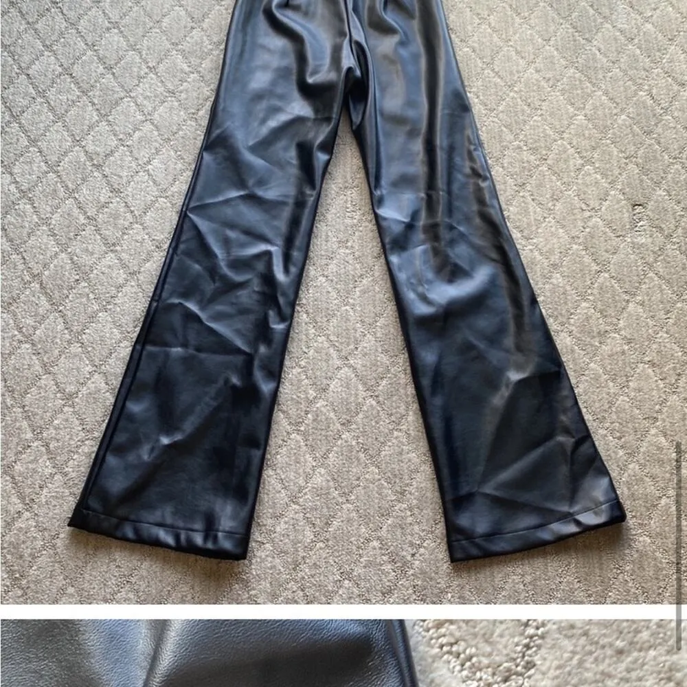 boa. High waisted wide leg faux leather vegan black pant concert date night girl - Image 7