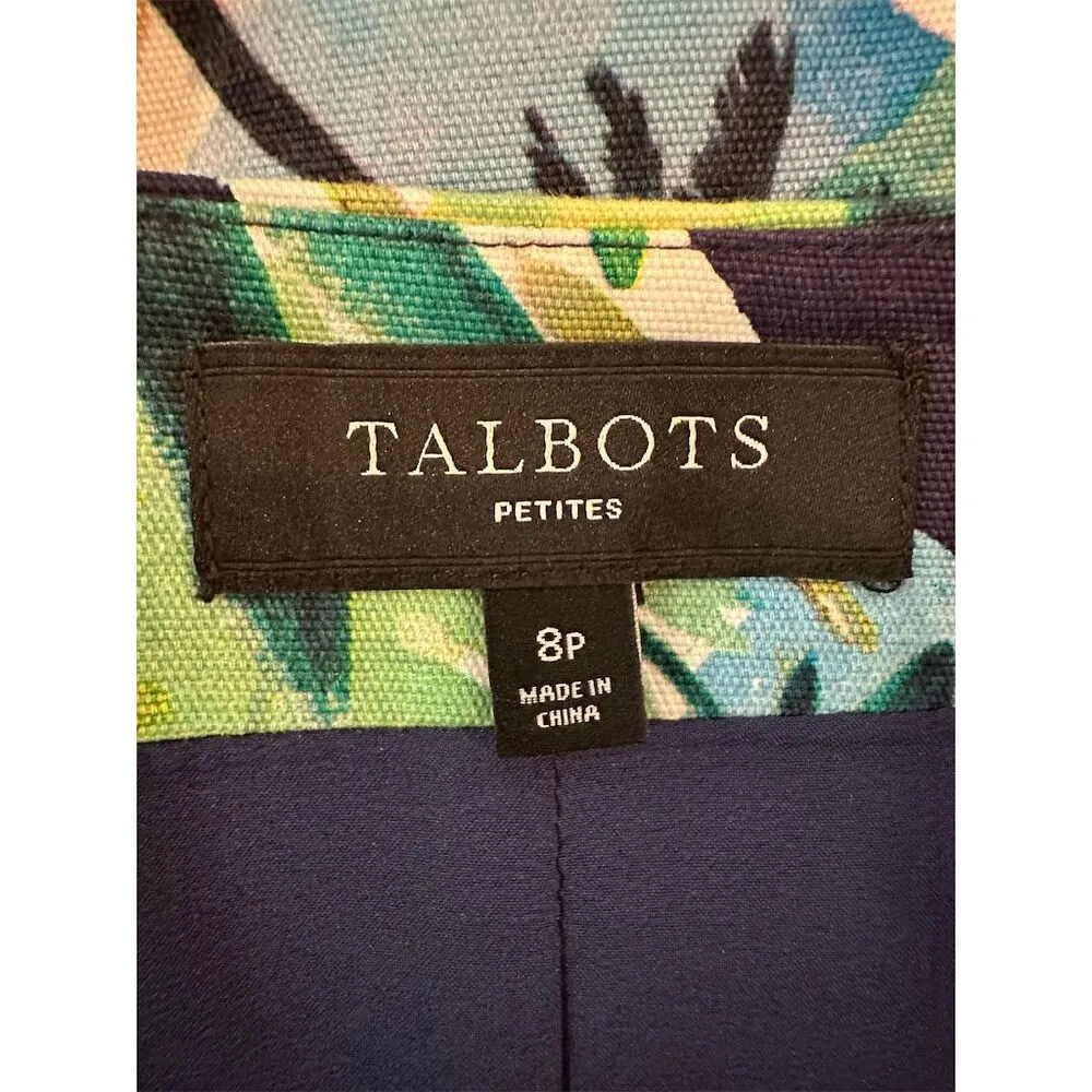 Talbots Petites A-Line Skirt Size 8 Multicolor Geometric Knee Length - Image 6