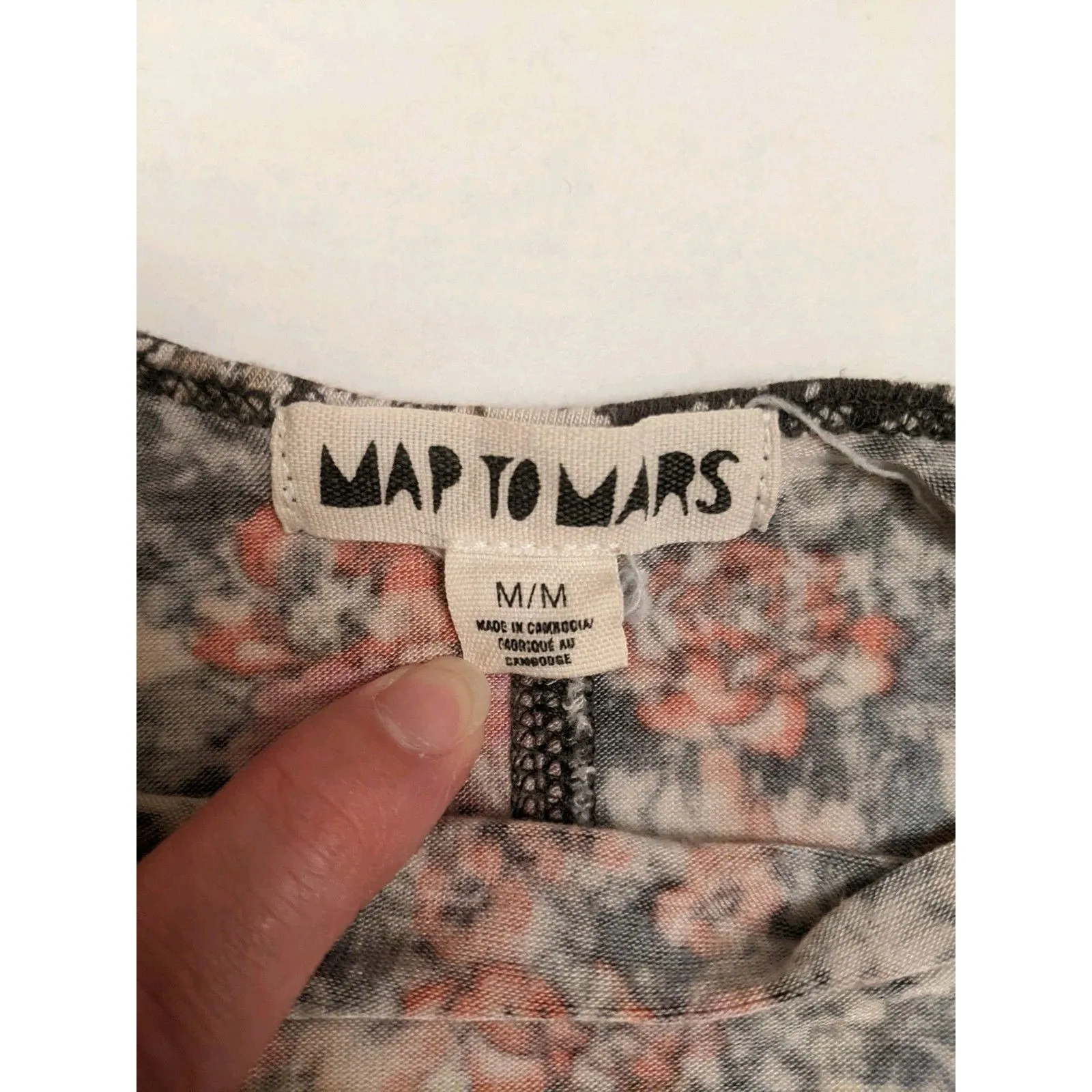 Map To Mars Crop Long Sleeve Sz M Y2K 90s Goblin Whimsygoth Boho Indie Grunge - Image 6