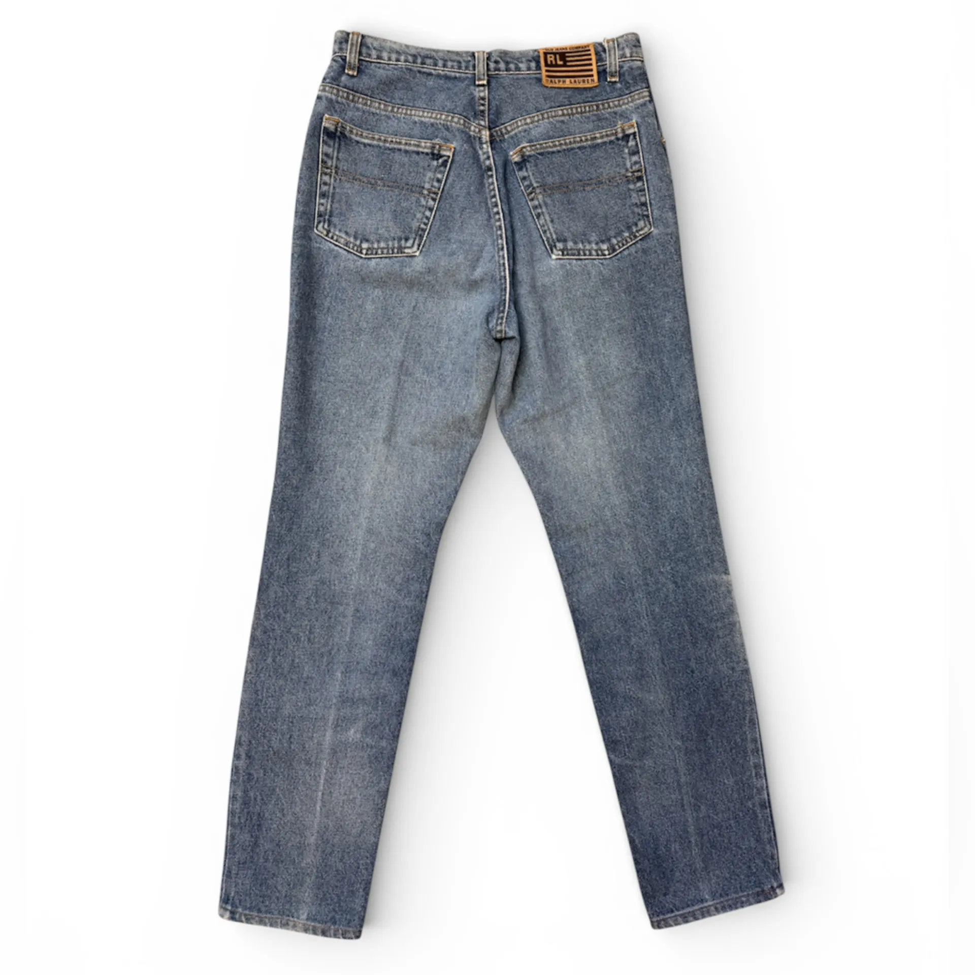 Polo Jeans Co Ralph Lauren Relaxed Denim Mom Jeans 100% Cotton 10x31 Medium Wash - Image 2