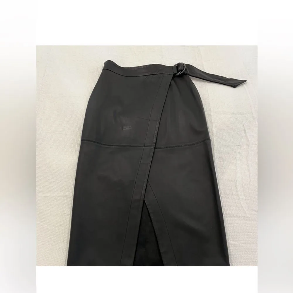 Ted baker black leather asymmetric skirt 1 - Image 5
