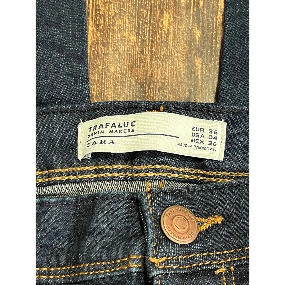 Zara Trafaluc Size 04 Dark Wash Skinny Jeans - Image 2